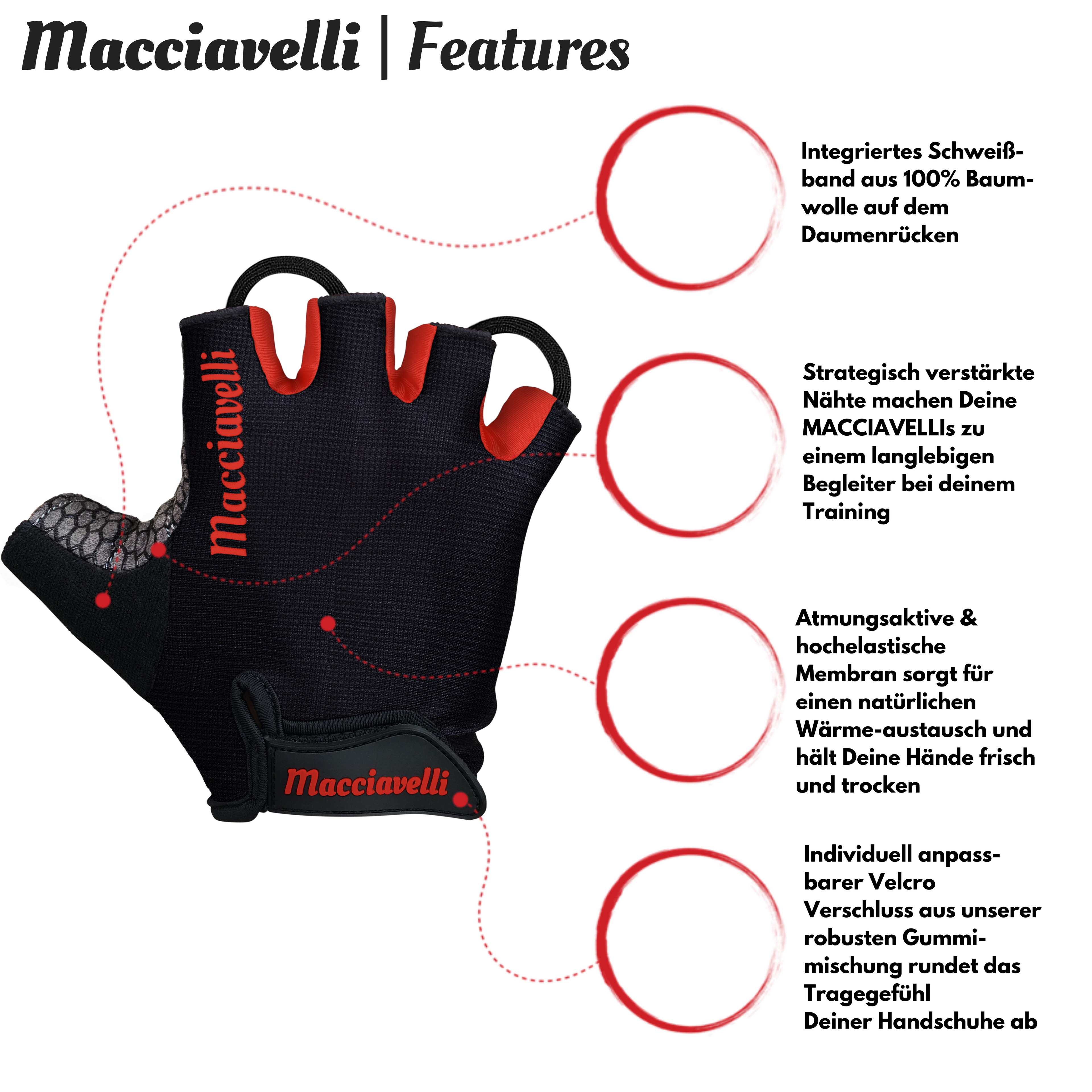 macciavelli handschuhe Gym Gloves Classic